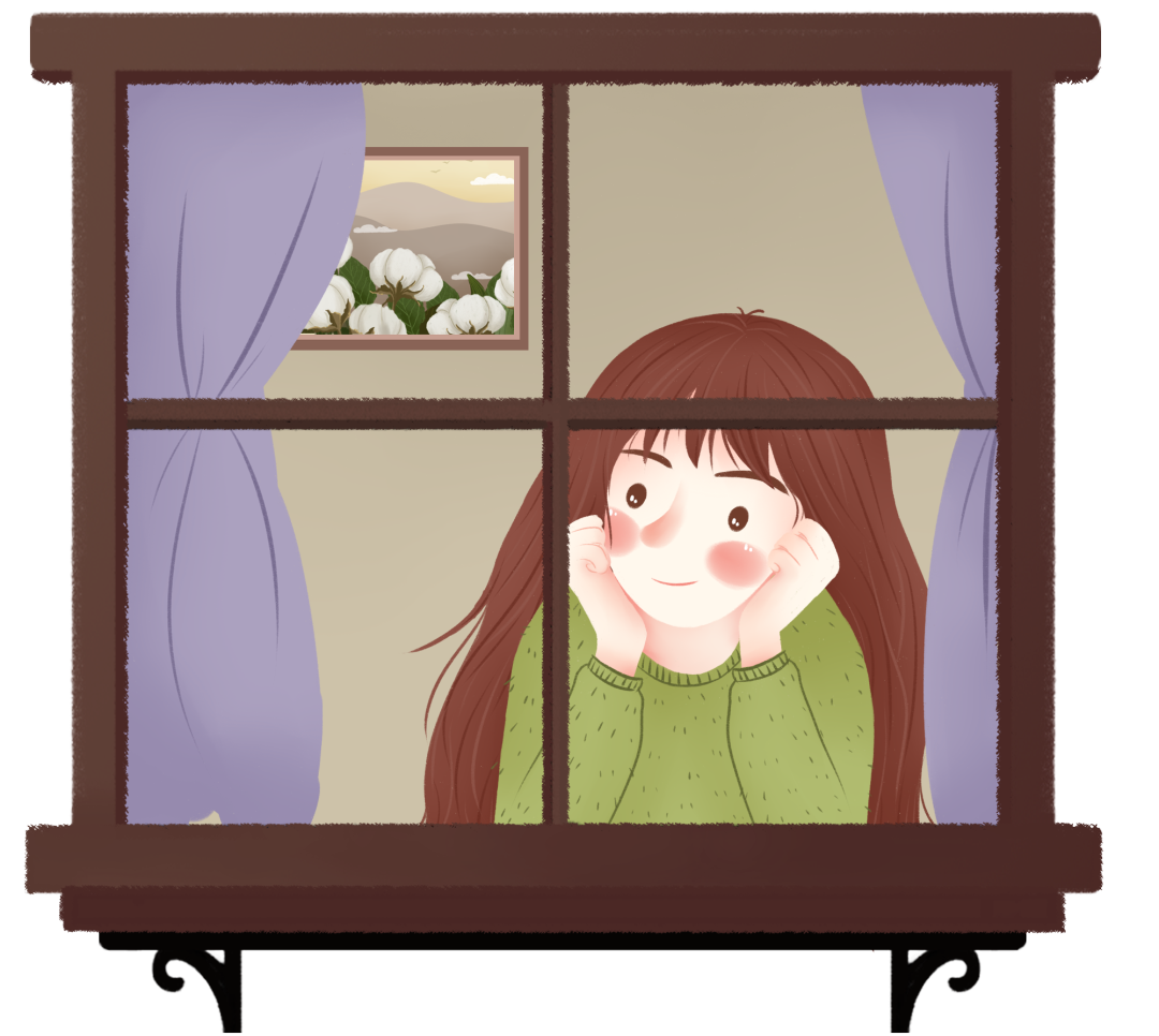 双手托腮看着窗户外的女孩可商用元素1743385174976.png